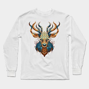 Stag Multicoloured Design Long Sleeve T-Shirt